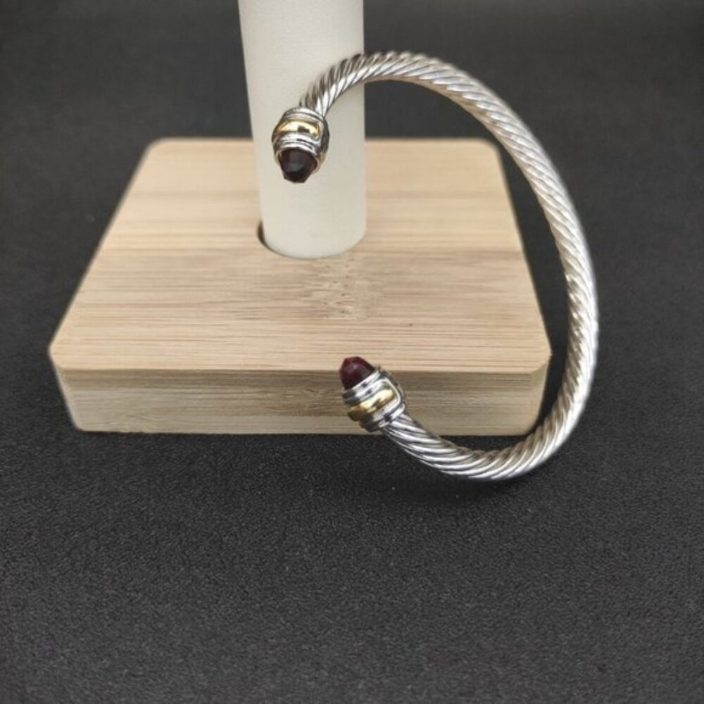 David Yurman Cable Classics Red Topaz Bracelet DYSZ-032 - Picture 4 of 4